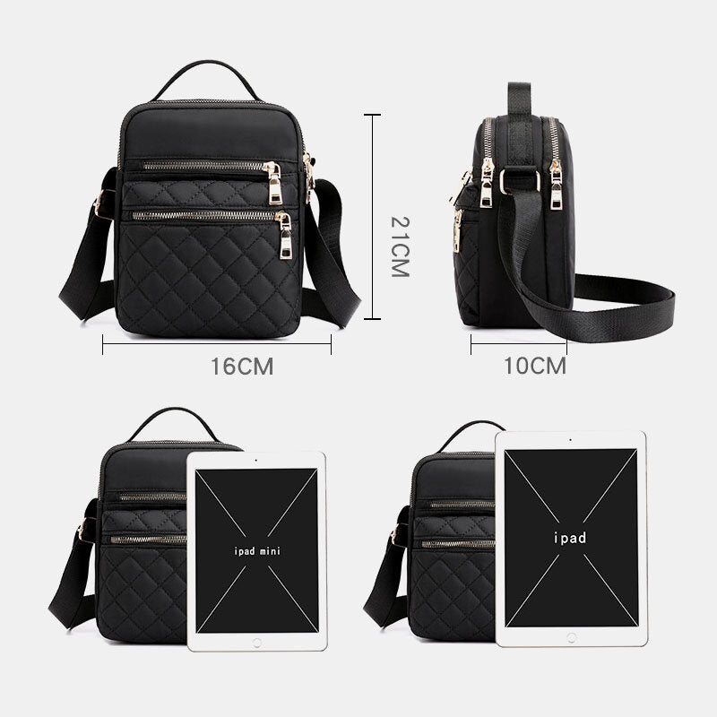 Women Large Capacity Multi-Pocket Waterproof Handbag Shoulder Bag Crossbody