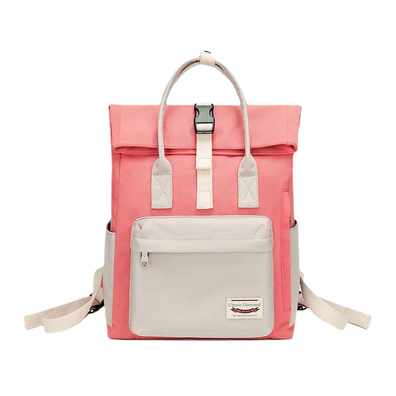 Women Fashion Canvas Casual Patchwork Waterproof Light Weight Backpack