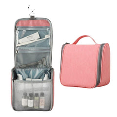 Women PU Leather Portable Multi-compartments Large Capacity  Travel Storage Bag