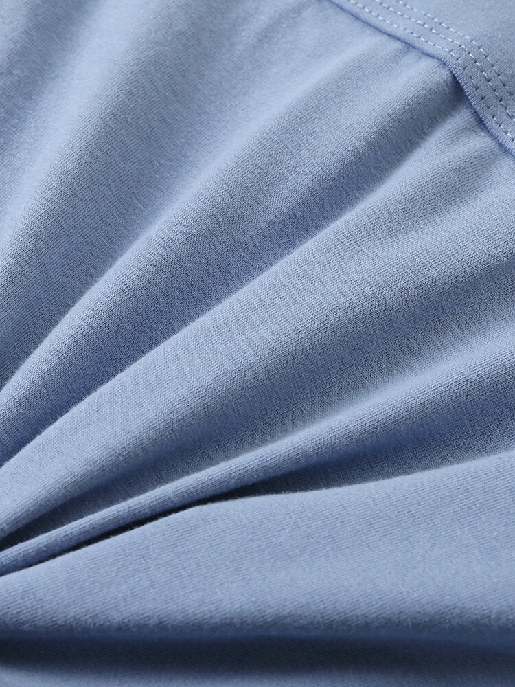 Multipacks Cozy Cotton Seamless Underpants Plain Color Boxer Briefs With 3D U Pouch