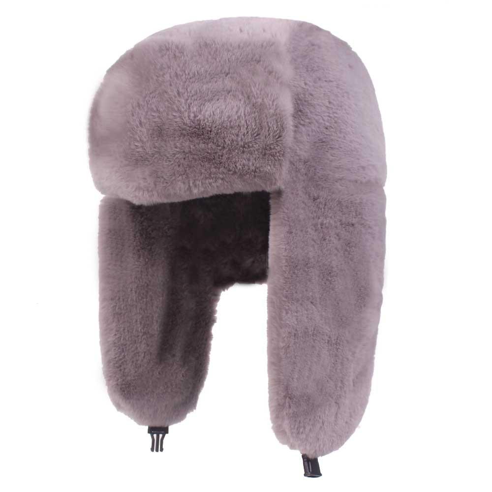 Unisex Winter Windproof Plush Trapper Hat for Outdoor Hunting & Ear Protection