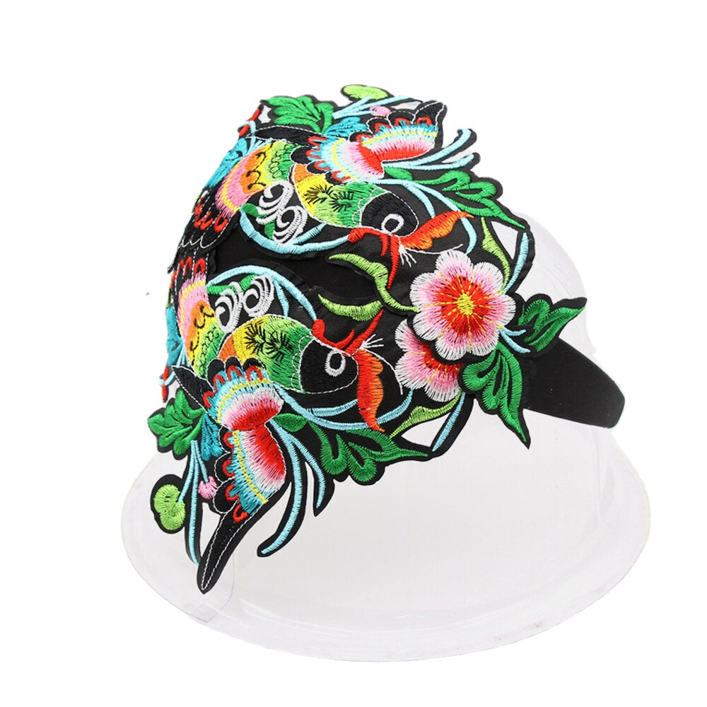 Women Manual Vintage Embroidery Hallow Ethnic Style Flower Printing Headband