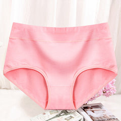 Soft Cotton Mid Waist Hip-Lifting Breathable Antibacterial Briefs