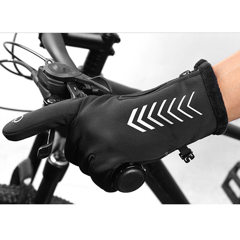 Cycling Gloves Winter Warm Up Water Resistant Windproof Touch Screen Gloves Non-Slip Thermal Gloves