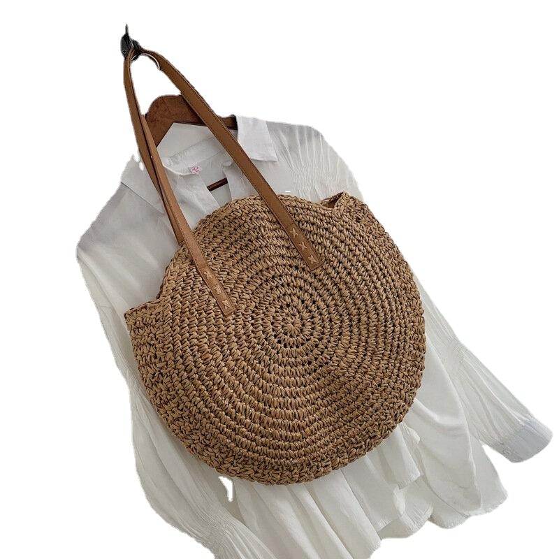 women summer beach large capacity straw woven handbag tote bag