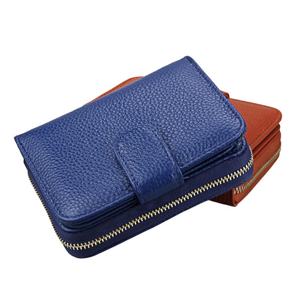 Genuine Leather Unisex 10 Card Slot Wallet Fashion Hasp Holder