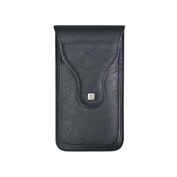 Men Faux Leather Universal Vertical 6.5inch Phone Belt Clip Holster Waist Bag