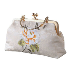 women handbag exquisite hardware design fine texture fabric cheongsam clutch bag