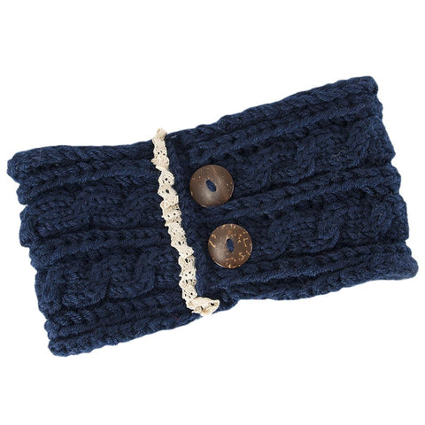 Women Winter Earmuffs Ponytail Knit Beanie Caps Outdoor Messy High Bun Hat