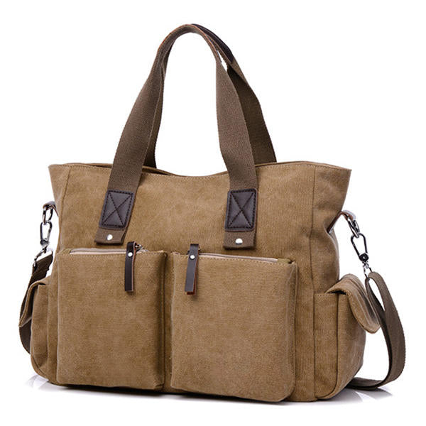 Men's Large Capacity Canvas Crossbody Bag for Outdoor Travel