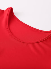 Print Patchwork O-neck Short Sleeve Maxi Dress For Women