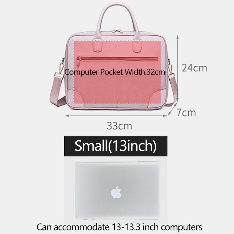 Women Multi-Compartment Waterproof Crossbody Laptop Shoulder Bag Handbag