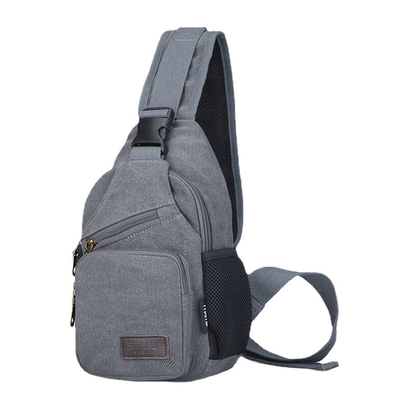 Men Vintage Canvas Shoulder Bag Crossbody Chest