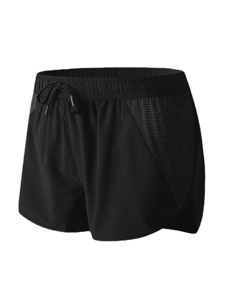 Men Mesh Patchwork Quickly Dry Drawstring Breathable Sports Board Shorts