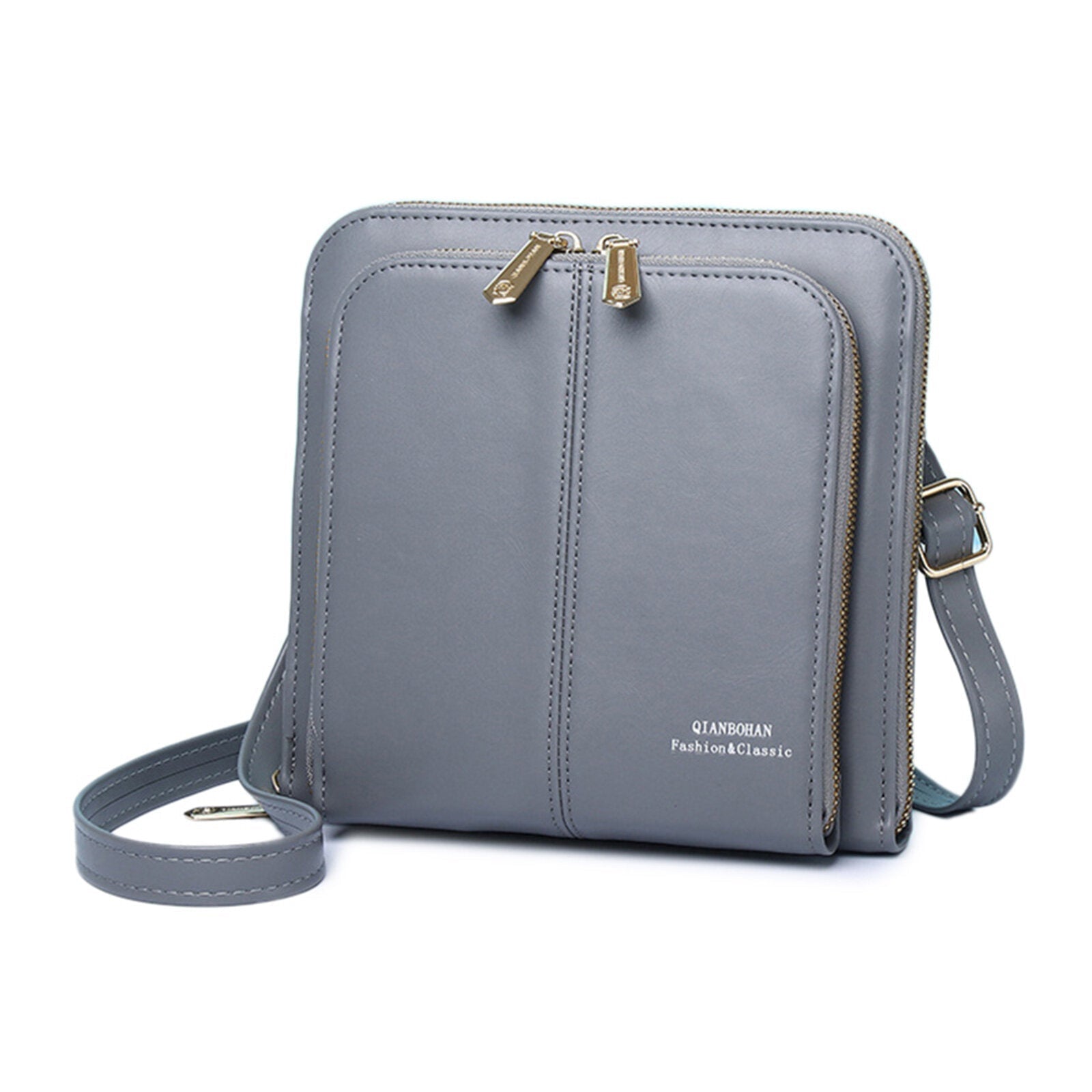 Women Artificial Leather Fashion Casual Crossbody Bag Multi-compartment Multi-card Slot Phone Bag