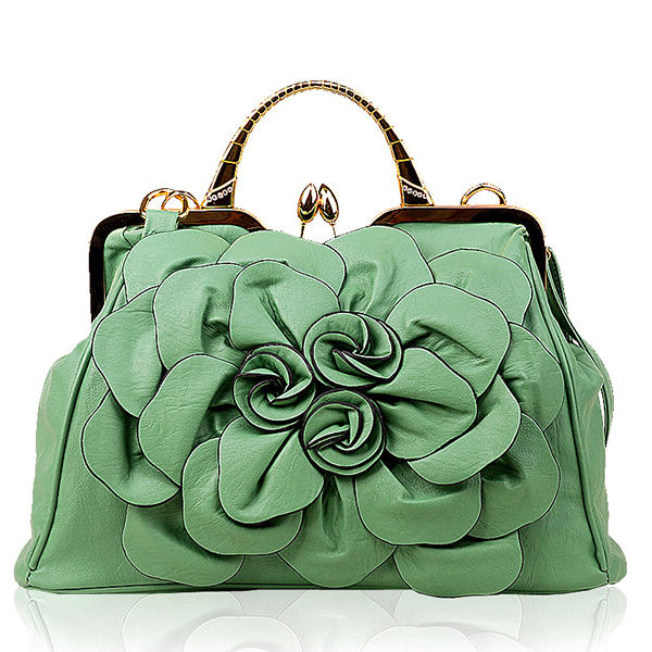 Women Elegant Handbag Rose Floral Fashion Cosmetic Bag