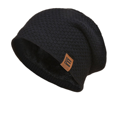 Unisex Wool Plus Velvet Thick Winter Keep Warm Outdoor Casual Brief Woolen Hat Beanie