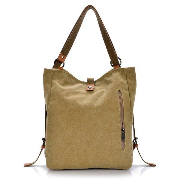 Women Men Canvas Handbags Multifunction Backpack Casual Shoulder Bags Students School