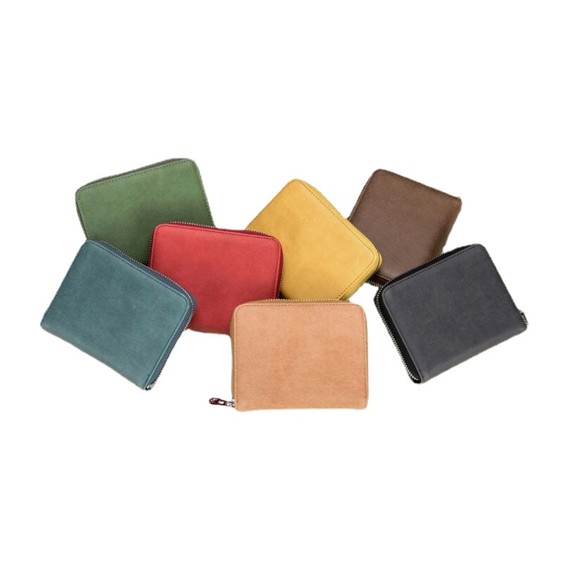 Women Genuine Leather RFID Anti-theft Organ Design Milti-card Slot Card Bag Card Holder Wallet