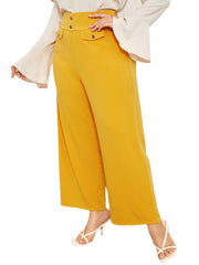 Plus Size Button Design Pants