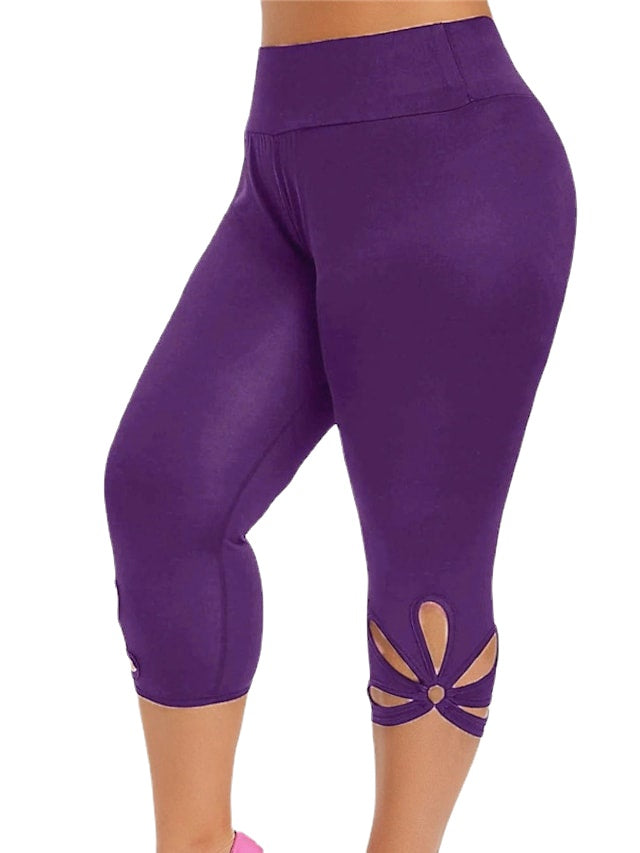 Women's Casual Vacation Calf-Length Solid Color Pants