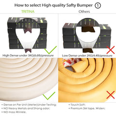 L Type Baby & Toddler Edge Protectors & Corner Guards 2.2m / 7ft Child Safety