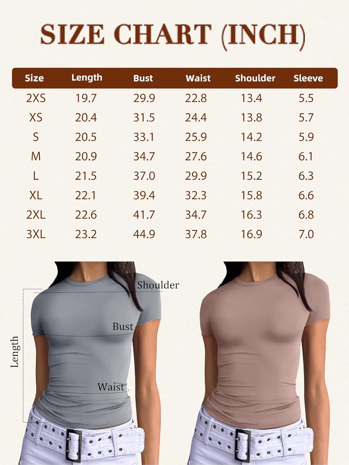 Womens Basic T-Shirts Scoop Neck Short Sleeve Crop Tops Cute Summer Tops Slim Fit Tees