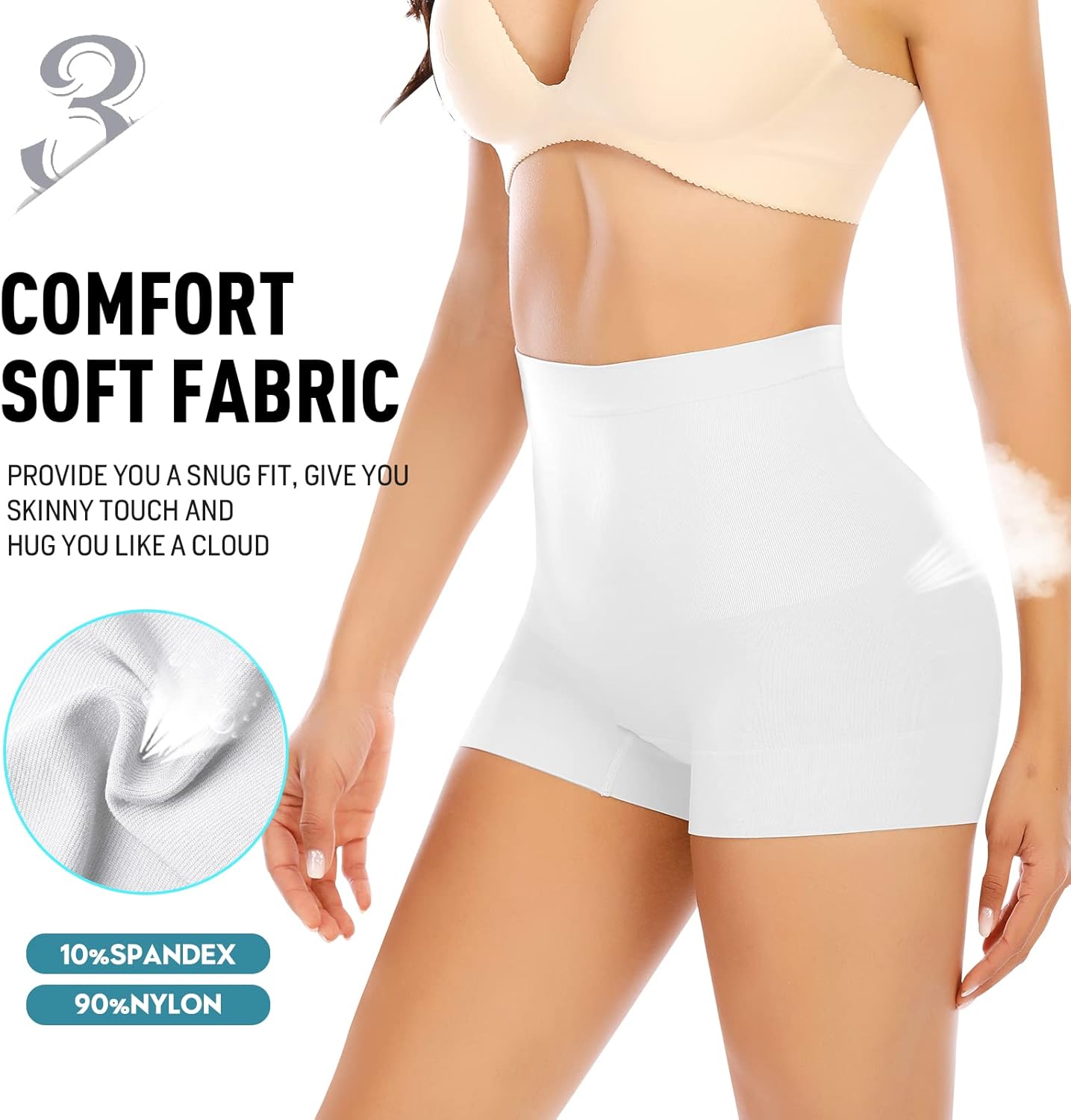 Seamless Shaping Boyshorts Panties for Women Slip Shorts Under Dress Shapewear Shorts Tummy Control Underwear