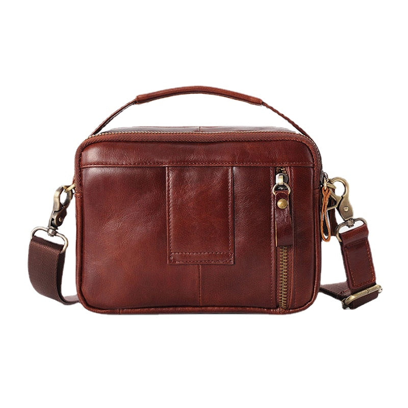 Men Genuine Leather Small Crossbody Bag Handbag Phone Bag