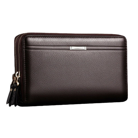 Business Men Leather Clutches Bag Handbag Wallet Purse Mobile Phone Card