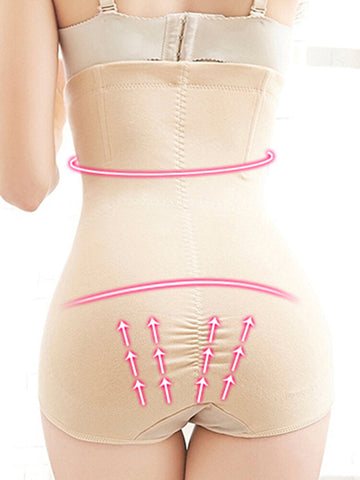 High Waist Embroidery Tummy Control Butt Lifter Shaping Panties