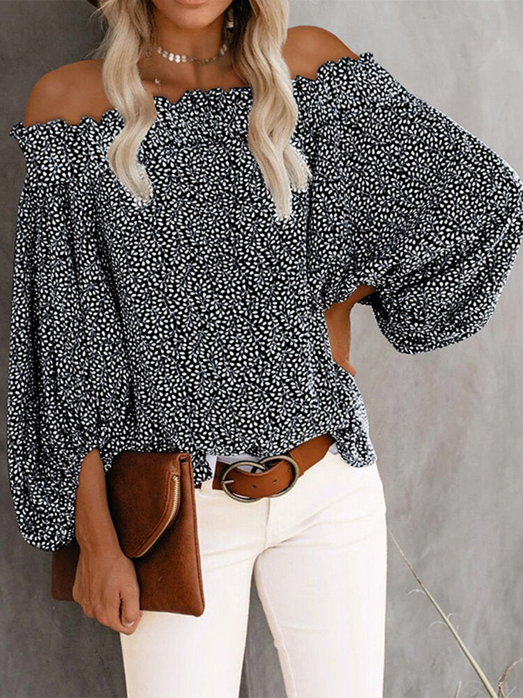 Women Strapless Solid European Fashion Holiday Vacation Cozy Shirt