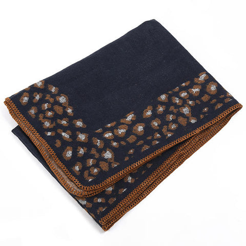 Women Printing Winter Warm Scarf Casual Leopard Pattern Blanket Scarf Shawl