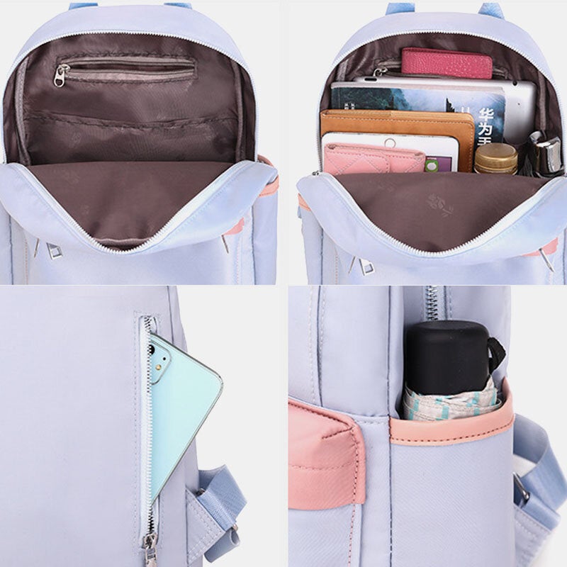 Women Patchwork School Bag Laptop Backpack Rucksack Daypack