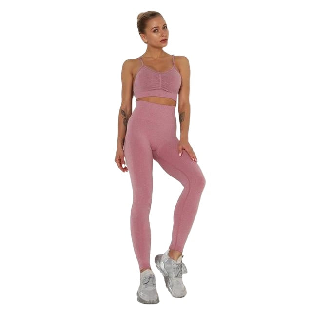 Quick-drying Sexy Ladies' Breathable Seamless Nylon Yoga Outfit