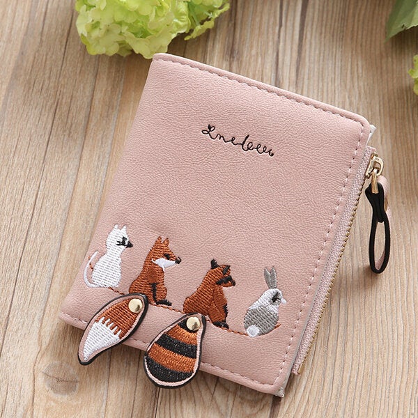 Cartoon Cute Lovely Bi-fold Small Wallet Purse Card Holder For Women