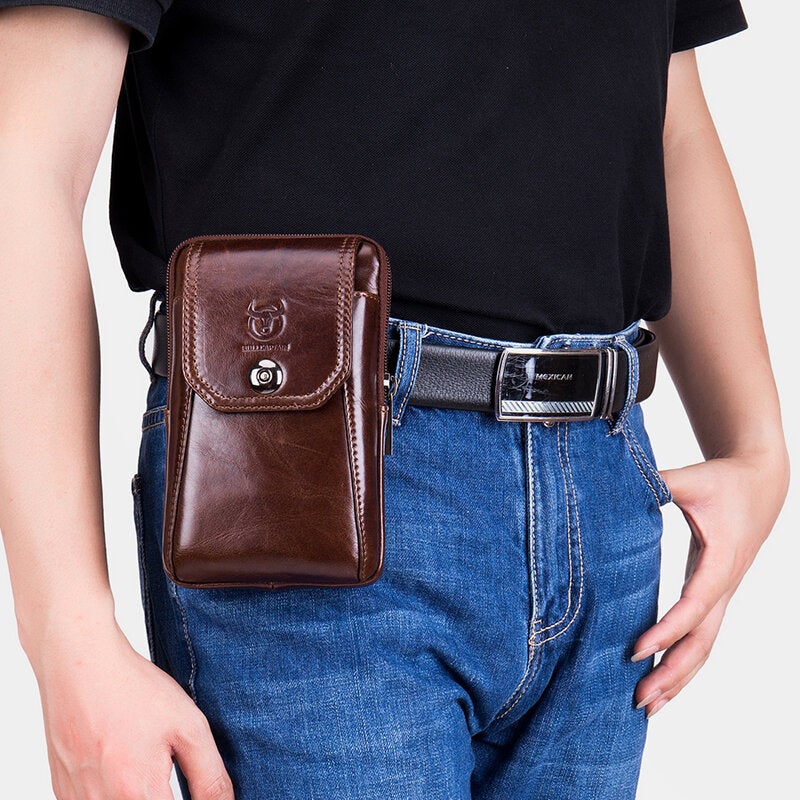 Genuine Leather Vinatge Waist Bag Belt Bag Shoulder