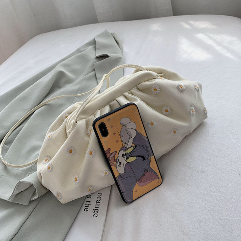 Women Fashion Daisy Lace Pouch Crossbody Bag Shoulder