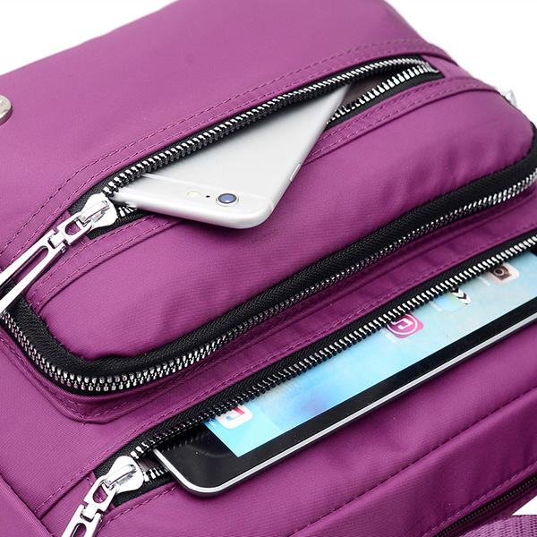 Women Nylon Multi-layer Mummy Bag Shoulder Messenger Crossbody