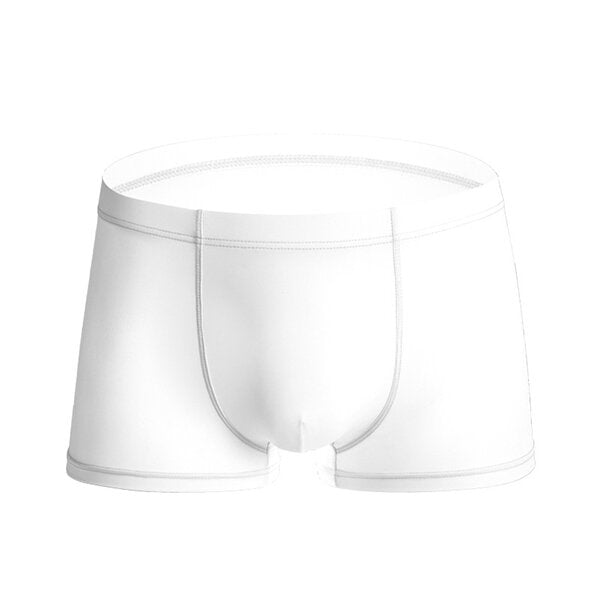 Ice Silk Thin Breathable Underwear Seamless Low Waist Boxers Briefs for Men