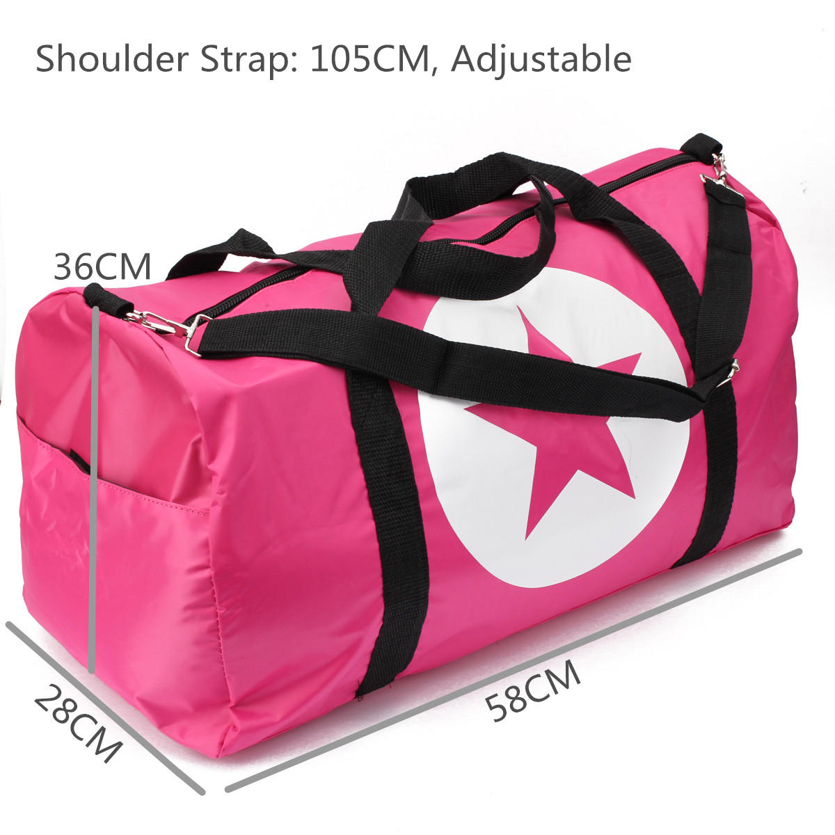 Unisex Waterproof Nylon Large Capacity Travel Luggage Bag Sports Gym Star