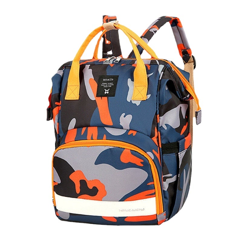 Women Oxford Camo Multifunctional Large-capacity Waterproof Backpack Mommy Bag