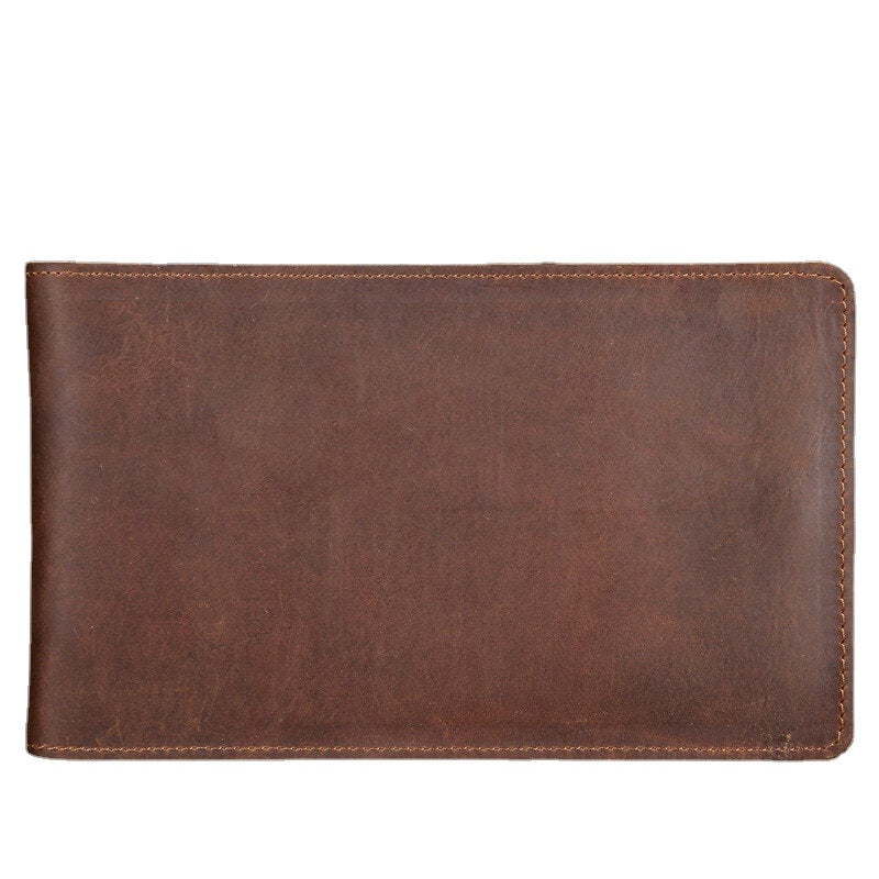 Vinatge Genuine Leather Long Wallet Card Holder Thin Slip For Men