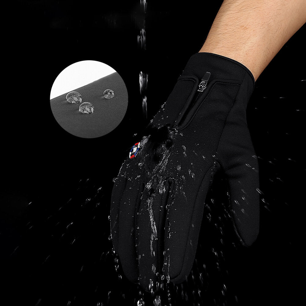 Fluff Warm Gloves Windproof Waterproof Touchscreen Golves Winter Warm Anti Slip Bike Cycling Gloves for Outdoor Skiing Hiking