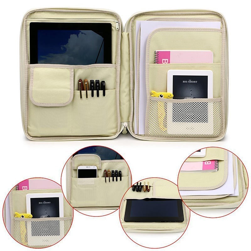 Multifunction Large Capacity Zipper Package Tablet Computer Bag School Office Supplies