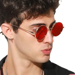 Unisex Retro Metal Round Shape Fashion UV Protection Sunglasses