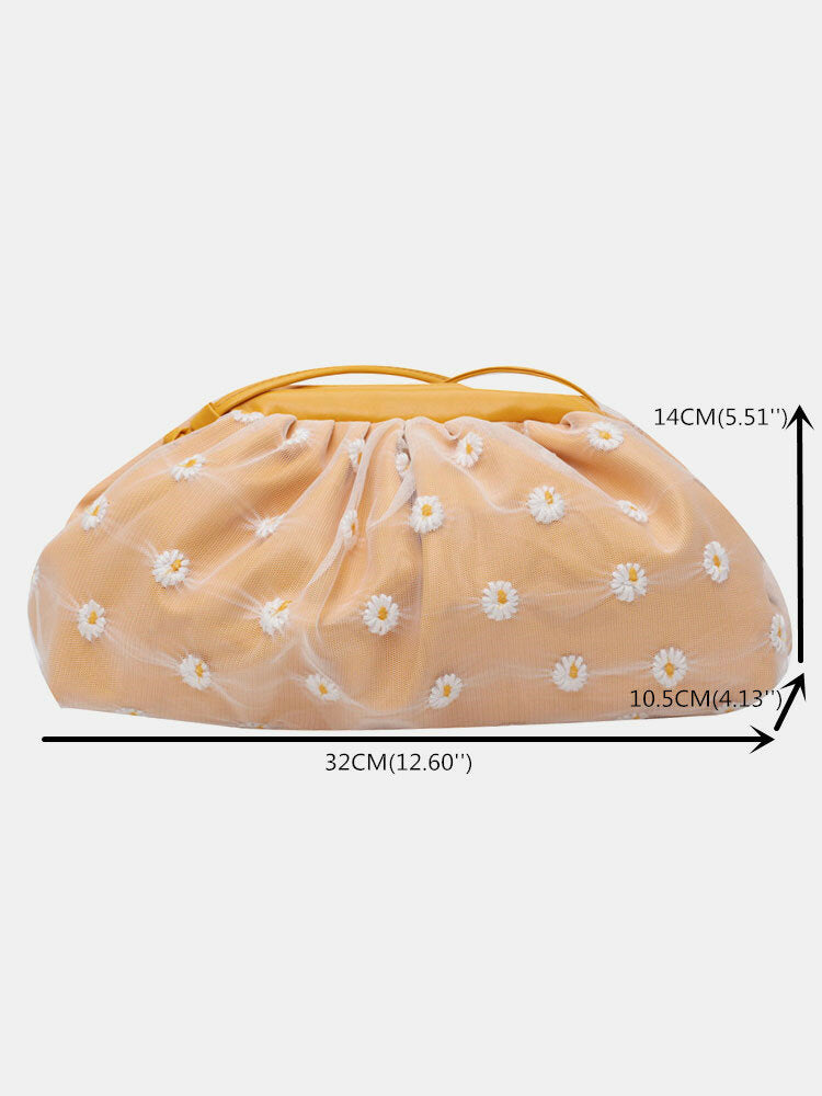 Women Fashion Daisy Lace Pouch Crossbody Bag Shoulder