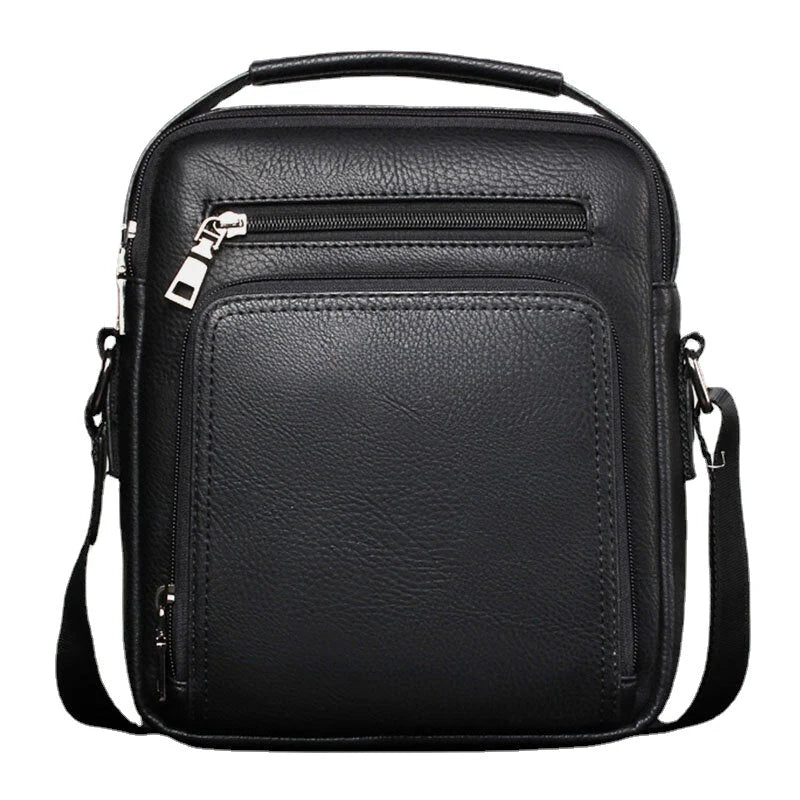Men's PU Leather Multi-pocket Crossbody Bag - Large Capacity Teacher Bag