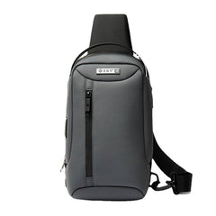 Men Fashion USB Charging Design Breathable Chest Bag Casual Travel Back Anti-theft Phone Pocket Crossbody Shoulder