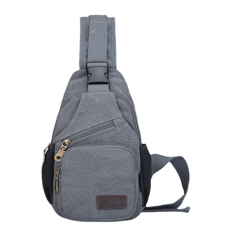 Men Vintage Canvas Shoulder Bag Crossbody Chest
